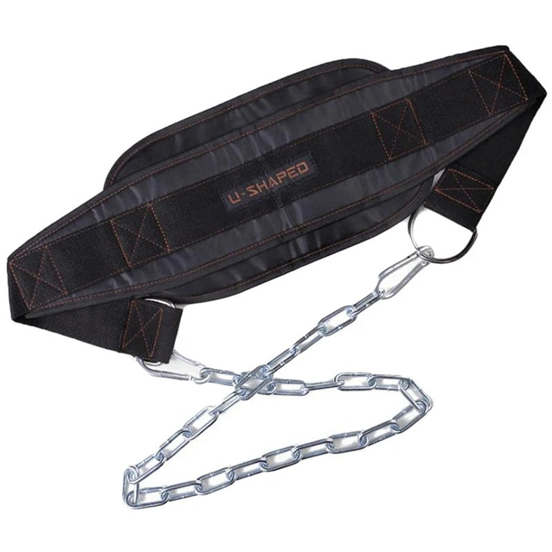 Weight-Training Dipping Belt With Chain