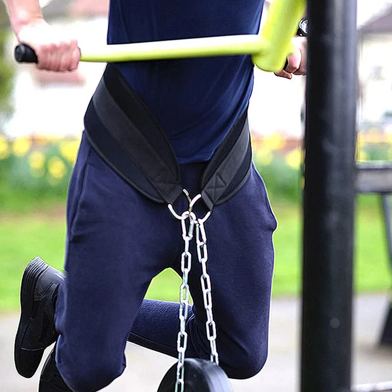 Weight-Training Dipping Belt With Chain